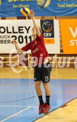 Volleyball AVL. VBL Woerthersee Loewen gegen Hypo Tirol Volleyballteam. Jacob Rosener (Loewen). Klagenfurt, am 5.3.2011.
Foto: Kuess 
---
pressefotos, pressefotografie, kuess, qs, qspictures, sport, bild, bilder, bilddatenbank