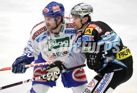 EBEL. Eishockey Bundesliga. EC  VSV gegen EHC LIWEST Linz.  Jonathan Ferland, (VSV), Patrick Leahy (Linz). Villach, am 8.3.2011.
Foto: Kuess 


---
pressefotos, pressefotografie, kuess, qs, qspictures, sport, bild, bilder, bilddatenbank