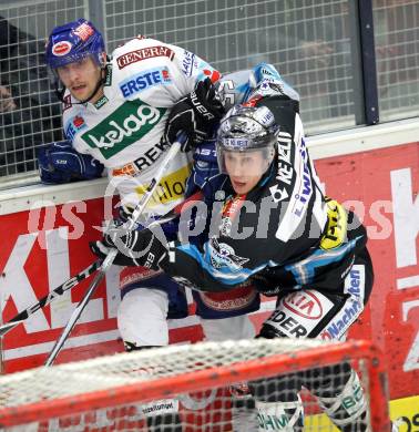 EBEL. Eishockey Bundesliga. EC  VSV gegen EHC LIWEST Linz. Marvin Degon, (VSV), Robert Lukas  (Linz). Villach, am 8.3.2011.
Foto: Kuess 


---
pressefotos, pressefotografie, kuess, qs, qspictures, sport, bild, bilder, bilddatenbank