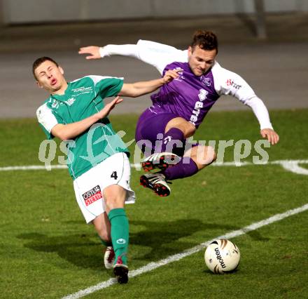 Fussball. Regionalliga. SK Austria Klagenfurt gegen DSV Leoben. Kai Schoppitsch, (Klagenfurt), Marcel Derndorfer (Leoben). Klagenfurt, 11.3.2011.
Fotos: Kuess
---
pressefotos, pressefotografie, kuess, qs, qspictures, sport, bild, bilder, bilddatenbank