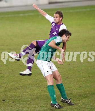 Fussball. Regionalliga. SK Austria Klagenfurt gegen DSV Leoben. Michael Kulnik, (Klagenfurt), Marco Micelli (Leoben). Klagenfurt, 11.3.2011.
Fotos: Kuess
---
pressefotos, pressefotografie, kuess, qs, qspictures, sport, bild, bilder, bilddatenbank