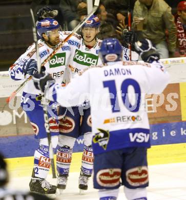 EBEL. Eishockey Bundesliga. KAC gegen VSV. Torjubel Michael Raffl  (VSV). Klagenfurt, am 15.3.2011.
Foto: Kuess 

---
pressefotos, pressefotografie, kuess, qs, qspictures, sport, bild, bilder, bilddatenbank