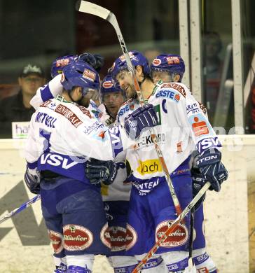 EBEL. Eishockey Bundesliga. KAC gegen VSV. Torjubel VSV. Klagenfurt, am 15.3.2011.
Foto: Kuess 

---
pressefotos, pressefotografie, kuess, qs, qspictures, sport, bild, bilder, bilddatenbank