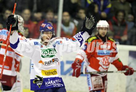 EBEL. Eishockey Bundesliga. KAC gegen VSV. Torjubel Michael Raffl  (VSV). Klagenfurt, am 15.3.2011.
Foto: Kuess 

---
pressefotos, pressefotografie, kuess, qs, qspictures, sport, bild, bilder, bilddatenbank