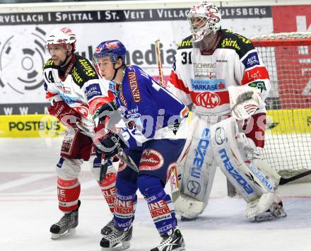 EBEL. Eishockey Bundesliga. EC  VSV gegen KAC. Michael Raffl,  (VSV), Johannes Reichel, Andy Chiodo (KAC). Villach, am 17.3.2011.
Foto: Kuess 


---
pressefotos, pressefotografie, kuess, qs, qspictures, sport, bild, bilder, bilddatenbank