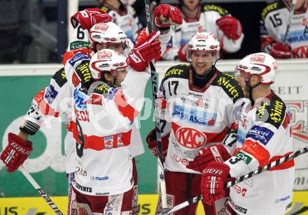 EBEL. Eishockey Bundesliga. EC  VSV gegen KAC. Torjubel KAC. Villach, am 17.3.2011.
Foto: Kuess 


---
pressefotos, pressefotografie, kuess, qs, qspictures, sport, bild, bilder, bilddatenbank