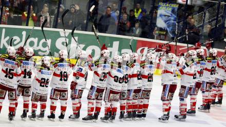 EBEL. Eishockey Bundesliga. EC  VSV gegen KAC.  Jubel KAC. Villach, am 17.3.2011.
Foto: Kuess 


---
pressefotos, pressefotografie, kuess, qs, qspictures, sport, bild, bilder, bilddatenbank