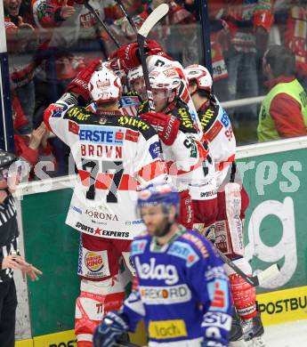 EBEL. Eishockey Bundesliga. EC  VSV gegen KAC.  Torjubel KAC. Villach, am 17.3.2011.
Foto: Kuess 


---
pressefotos, pressefotografie, kuess, qs, qspictures, sport, bild, bilder, bilddatenbank