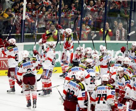 EBEL. Eishockey Bundesliga. EC  VSV gegen KAC.  Jubel KAC. Villach, am 17.3.2011.
Foto: Kuess 


---
pressefotos, pressefotografie, kuess, qs, qspictures, sport, bild, bilder, bilddatenbank