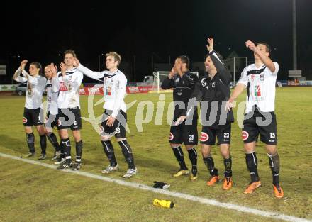 Fussball Erste Liga. WAC/St. Andrae gegen SKN St. Poelten.  Jubel WAC. Wolfsberg, 18.3.2011
Foto: Kuess

---
pressefotos, pressefotografie, kuess, qs, qspictures, sport, bild, bilder, bilddatenbank