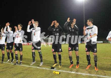 Fussball Erste Liga. WAC/St. Andrae gegen SKN St. Poelten.  Jubel WAC. Wolfsberg, 18.3.2011
Foto: Kuess

---
pressefotos, pressefotografie, kuess, qs, qspictures, sport, bild, bilder, bilddatenbank