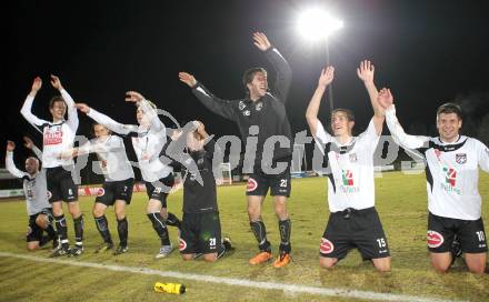 Fussball Erste Liga. WAC/St. Andrae gegen SKN St. Poelten.  Jubel WAC. Wolfsberg, 18.3.2011
Foto: Kuess

---
pressefotos, pressefotografie, kuess, qs, qspictures, sport, bild, bilder, bilddatenbank