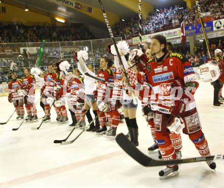 EBEL. Eishockey Bundesliga. KAC gegen VSV. Jubel KAC. Klagenfurt, am 20.3.2011.
Foto: Kuess 

---
pressefotos, pressefotografie, kuess, qs, qspictures, sport, bild, bilder, bilddatenbank