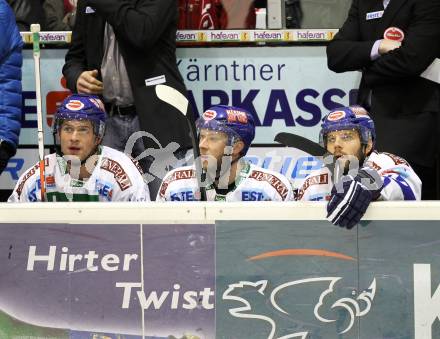 EBEL. Eishockey Bundesliga. KAC gegen VSV. Altmann Mario, Ryan Matt, Damon Derek (VSV). Klagenfurt, am 20.3.2011.
Foto: Kuess 

---
pressefotos, pressefotografie, kuess, qs, qspictures, sport, bild, bilder, bilddatenbank