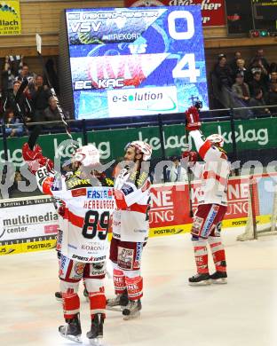 EBEL. Eishockey Bundesliga. EC  VSV gegen KAC.  Jubel KAC. Villach, am 22.3.2011.
Foto: Kuess 


---
pressefotos, pressefotografie, kuess, qs, qspictures, sport, bild, bilder, bilddatenbank