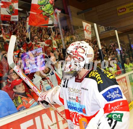 EBEL. Eishockey Bundesliga. EC  VSV gegen KAC.  Jubel Andy Chiodo (KAC). Villach, am 22.3.2011.
Foto: Kuess 


---
pressefotos, pressefotografie, kuess, qs, qspictures, sport, bild, bilder, bilddatenbank