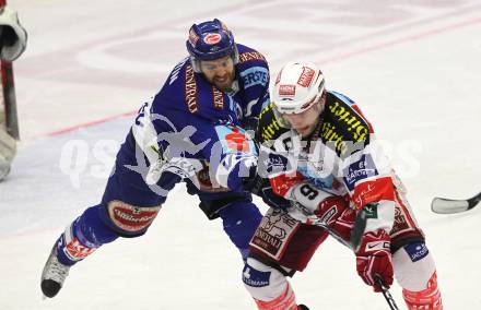 EBEL. Eishockey Bundesliga. VSV gegen KAC. Michael Martin (VSV), Tyler Spurgeon (KAC). Villach, am 22.3.2011.
Foto: Kuess
---
pressefotos, pressefotografie, kuess, qs, qspictures, sport, bild, bilder, bilddatenbank