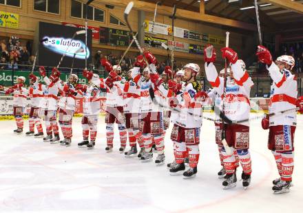 EBEL. Eishockey Bundesliga. EC  VSV gegen KAC.  Jubel KAC. Villach, am 22.3.2011.
Foto: Kuess 


---
pressefotos, pressefotografie, kuess, qs, qspictures, sport, bild, bilder, bilddatenbank