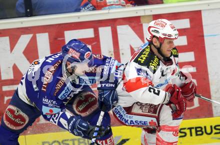 EBEL. Eishockey Bundesliga. EC  VSV gegen KAC. Marvin Degon, (VSV), Mike Craig (KAC). Villach, am 22.3.2011.
Foto: Kuess 


---
pressefotos, pressefotografie, kuess, qs, qspictures, sport, bild, bilder, bilddatenbank