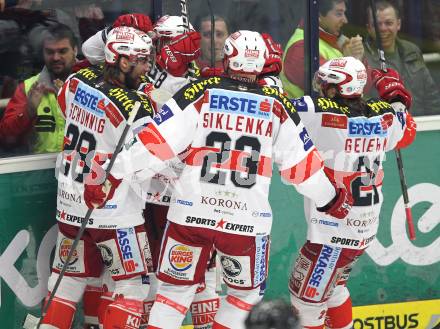 EBEL. Eishockey Bundesliga. VSV gegen KAC. Torjubel (KAC). Villach, am 22.3.2011.
Foto: Kuess
---
pressefotos, pressefotografie, kuess, qs, qspictures, sport, bild, bilder, bilddatenbank