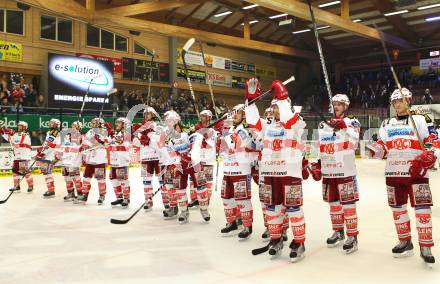 EBEL. Eishockey Bundesliga. EC  VSV gegen KAC.  Jubel KAC. Villach, am 22.3.2011.
Foto: Kuess 


---
pressefotos, pressefotografie, kuess, qs, qspictures, sport, bild, bilder, bilddatenbank