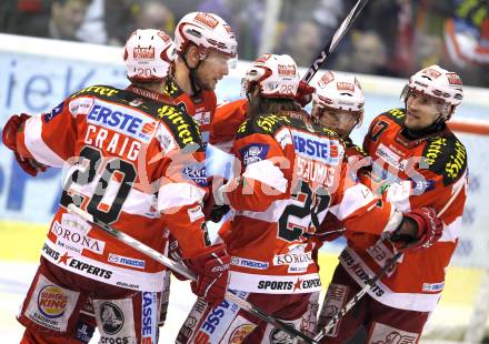 EBEL. Eishockey Bundesliga. KAC gegen VSV. Torjubel KAC. Klagenfurt, am 24.3.2011.
Foto: Kuess 

---
pressefotos, pressefotografie, kuess, qs, qspictures, sport, bild, bilder, bilddatenbank