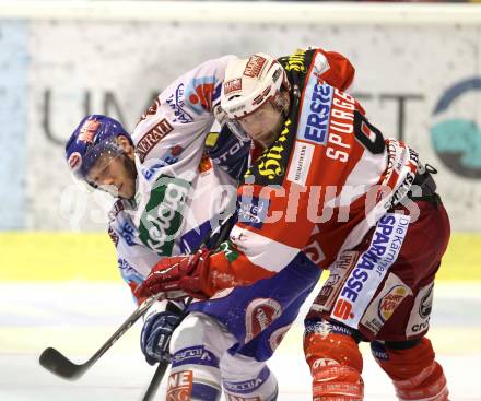 EBEL. Eishockey Bundesliga. KAC gegen VSV. Tyler Spurgeon, (KAC),  Matt Ryan (VSV). Klagenfurt, am 24.3.2011.
Foto: Kuess 

---
pressefotos, pressefotografie, kuess, qs, qspictures, sport, bild, bilder, bilddatenbank