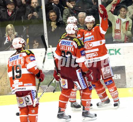 EBEL. Eishockey Bundesliga. KAC gegen VSV. Jubel Christoph Brandner. Klagenfurt, am 24.3.2011.
Foto: Kuess 

---
pressefotos, pressefotografie, kuess, qs, qspictures, sport, bild, bilder, bilddatenbank