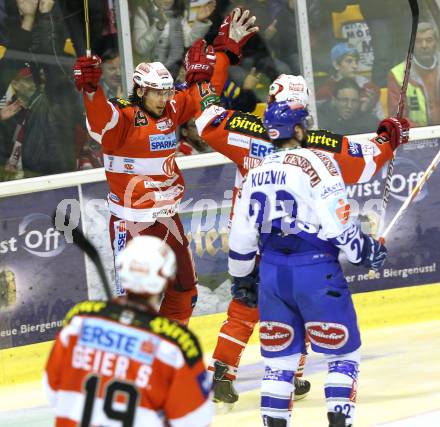 EBEL. Eishockey Bundesliga. KAC gegen VSV. Jubel Christoph Brandner (KAC). Klagenfurt, am 24.3.2011.
Foto: Kuess 

---
pressefotos, pressefotografie, kuess, qs, qspictures, sport, bild, bilder, bilddatenbank