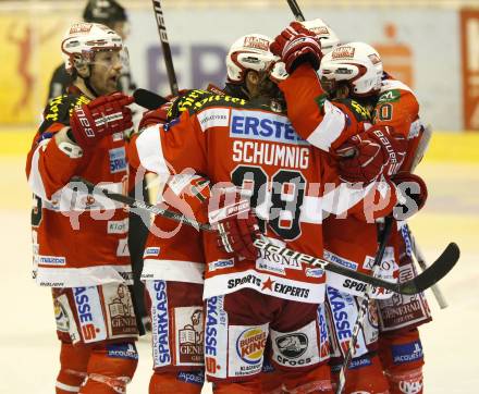 EBEL. Eishockey Bundesliga. KAC gegen VSV. Torjubel KAC). Klagenfurt, am 24.3.2011.
Foto: Kuess 

---
pressefotos, pressefotografie, kuess, qs, qspictures, sport, bild, bilder, bilddatenbank