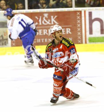 EBEL. Eishockey Bundesliga. KAC gegen VSV. Torjubel Mike Craig (KAC). Klagenfurt, am 24.3.2011.
Foto: Kuess 

---
pressefotos, pressefotografie, kuess, qs, qspictures, sport, bild, bilder, bilddatenbank