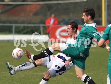 Fussball Regionalliga. SAK gegen Weiz. Darjan Aleksic (SAK), Sascha Mauerhofer (Weiz). Klagenfurt, am 26.3.2011.
Foto: Kuess
---
pressefotos, pressefotografie, kuess, qs, qspictures, sport, bild, bilder, bilddatenbank