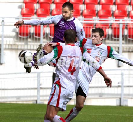 Fussball. Regionalliga. SK Austria Klagenfurt gegen FC Wels. Oliver Pusztai, (Klagenfurt), Andreas Feichtinger  (Wels). Klagenfurt, 27.3.2011.
Foto: Kuess

---
pressefotos, pressefotografie, kuess, qs, qspictures, sport, bild, bilder, bilddatenbank