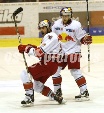 EBEL. Eishockey Bundesliga. KAC gegen Red Bull Salzburg. Torjubel Brent Aubin  (Salzburg). Klagenfurt, am 31.3.2011.
Foto: Kuess 

---
pressefotos, pressefotografie, kuess, qs, qspictures, sport, bild, bilder, bilddatenbank