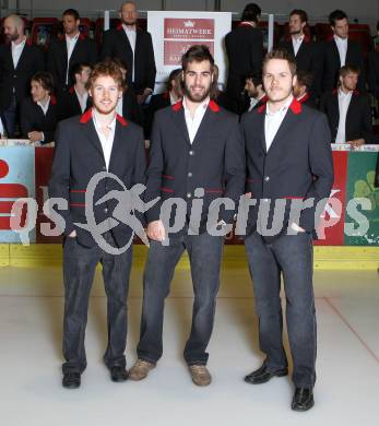 Eishockey. KAC. Scofield Tyler,  Schumnig Martin, Geier Stephan. Klagenfurt, 4.4.2011.
Foto: Kuess
---
pressefotos, pressefotografie, kuess, qs, qspictures, sport, bild, bilder, bilddatenbank