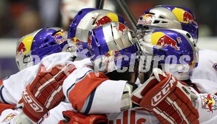 EBEL. Eishockey Bundesliga. KAC gegen Red Bull Salzburg. Torjubel Salzburg. Klagenfurt, am 5.4.2011.
Foto: Kuess 

---
pressefotos, pressefotografie, kuess, qs, qspictures, sport, bild, bilder, bilddatenbank