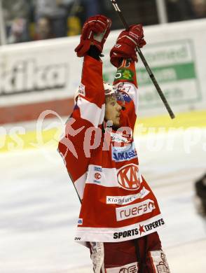 EBEL. Eishockey Bundesliga. KAC gegen Red Bull Salzburg. Torjubel Tyler Scofield (KAC). Klagenfurt, am 5.4.2011. Foto: Kuess 

---
pressefotos, pressefotografie, kuess, qs, qspictures, sport, bild, bilder, bilddatenbank