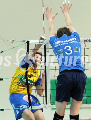 Volleyball. SK Aich/Dob gegen Hypo Tirol. Peter Divis (Aich/Dob). Klagenfurt, 7.4.2011.
Foto: Kuess

---
pressefotos, pressefotografie, kuess, qs, qspictures, sport, bild, bilder, bilddatenbank