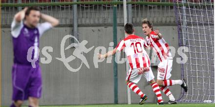 Fussball. Regionalliga. SK Austria Klagenfurt gegen GAK.  Torjubel GAK. Klagenfurt, 8.4.2011.
Foto: Kuess

---
pressefotos, pressefotografie, kuess, qs, qspictures, sport, bild, bilder, bilddatenbank