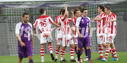 Fussball. Regionalliga. SK Austria Klagenfurt gegen GAK.  Jubel GAK. Klagenfurt, 8.4.2011.
Foto: Kuess

---
pressefotos, pressefotografie, kuess, qs, qspictures, sport, bild, bilder, bilddatenbank