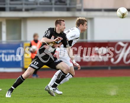 Fussball Erste Liga. WAC/St. Andrae gegen TSV Hartberg. Sollbauer Michael (WAC), Friesenbichler Guenter (Hartberg). Wolfsberg, 8.4.2011
Foto: Kuess

---
pressefotos, pressefotografie, kuess, qs, qspictures, sport, bild, bilder, bilddatenbank