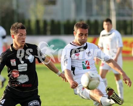 Fussball Erste Liga. WAC/St. Andrae gegen TSV Hartberg. Reich Marco  (WAC), Seebacher Rene (Hartberg). Wolfsberg, 8.4.2011
Foto: Kuess

---
pressefotos, pressefotografie, kuess, qs, qspictures, sport, bild, bilder, bilddatenbank