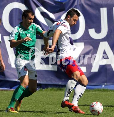 Fussball Regionalliga. SAK gegen DSV Leoben. Murat Veliu (SAK), Rexhe Bytyci (Leoben). Klagenfurt, am 9.4.2011.
Foto: Kuess
---
pressefotos, pressefotografie, kuess, qs, qspictures, sport, bild, bilder, bilddatenbank