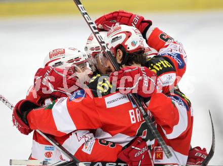 EBEL. Eishockey Bundesliga. Red Bull Salzburg gegen KAC. Torjubel KAC. Salzburg, am 12.4.2011.
Foto: Kuess 

---
pressefotos, pressefotografie, kuess, qs, qspictures, sport, bild, bilder, bilddatenbank