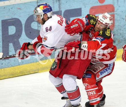 EBEL. Eishockey Bundesliga. Red Bull Salzburg gegen KAC.  Andre Lakos (Salzburg), Kirk Furey, (KAC). Salzburg, am 12.4.2011.
Foto: Kuess 

---
pressefotos, pressefotografie, kuess, qs, qspictures, sport, bild, bilder, bilddatenbank