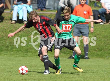 Fussball Unterliga Ost. SV Ludmannsdorf gegen Ruden. Oswin Rupp(Ludmannsdorf), Tadej Trdina (Ruden). Ludmannsdorf, am 1.5.2011.
Foto: Kuess
---
pressefotos, pressefotografie, kuess, qs, qspictures, sport, bild, bilder, bilddatenbank