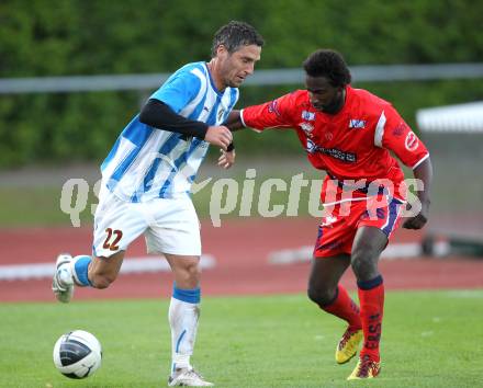 Fussball KFV Cup. VSV gegen SAK. Darko Djukic, (VSV), Makanda Christian Mpaka  (SAK). Villach, 3.5.2011.
Foto: Kuess
---
pressefotos, pressefotografie, kuess, qs, qspictures, sport, bild, bilder, bilddatenbank