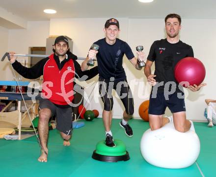 Eishockey, Schispringen, Radsport. Training, Reha in der Privatklinik Maria Hilf. Andy Chiodo (KAC), Thomas Morgenstern, Bernhard Eisel. KLagenfurt, am 23.12.2010.
Foto: Kuess
---
pressefotos, pressefotografie, kuess, qs, qspictures, sport, bild, bilder, bilddatenbank