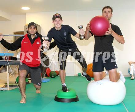 Eishockey, Schispringen, Radsport. Training, Reha in der Privatklinik Maria Hilf. Andy Chiodo (KAC), Thomas Morgenstern, Bernhard Eisel. KLagenfurt, am 23.12.2010.
Foto: Kuess
---
pressefotos, pressefotografie, kuess, qs, qspictures, sport, bild, bilder, bilddatenbank