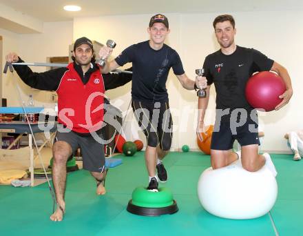 Eishockey, Schispringen, Radsport. Training, Reha in der Privatklinik Maria Hilf. Andy Chiodo (KAC), Thomas Morgenstern, Bernhard Eisel. KLagenfurt, am 23.12.2010.
Foto: Kuess
---
pressefotos, pressefotografie, kuess, qs, qspictures, sport, bild, bilder, bilddatenbank